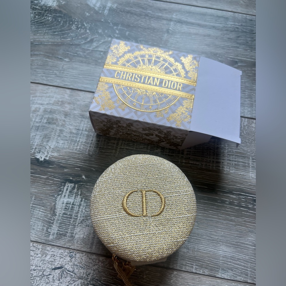 Christian Dior Gold Round Case